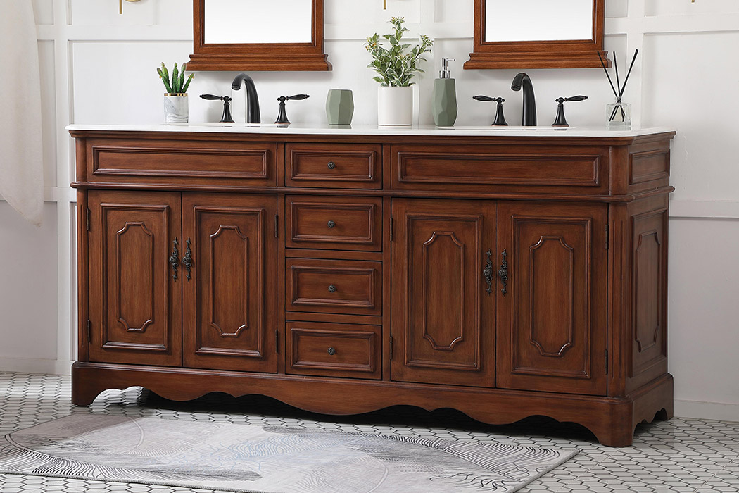 Elegant Bathroom Vanity - Teak (VF30472DTK)