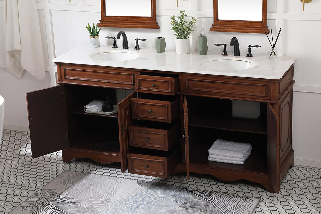 Elegant Bathroom Vanity - Teak (VF30472DTK)