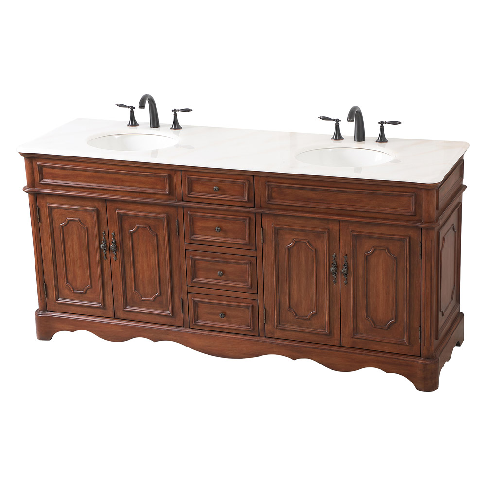 Elegant Bathroom Vanity - Teak (VF30472DTK)