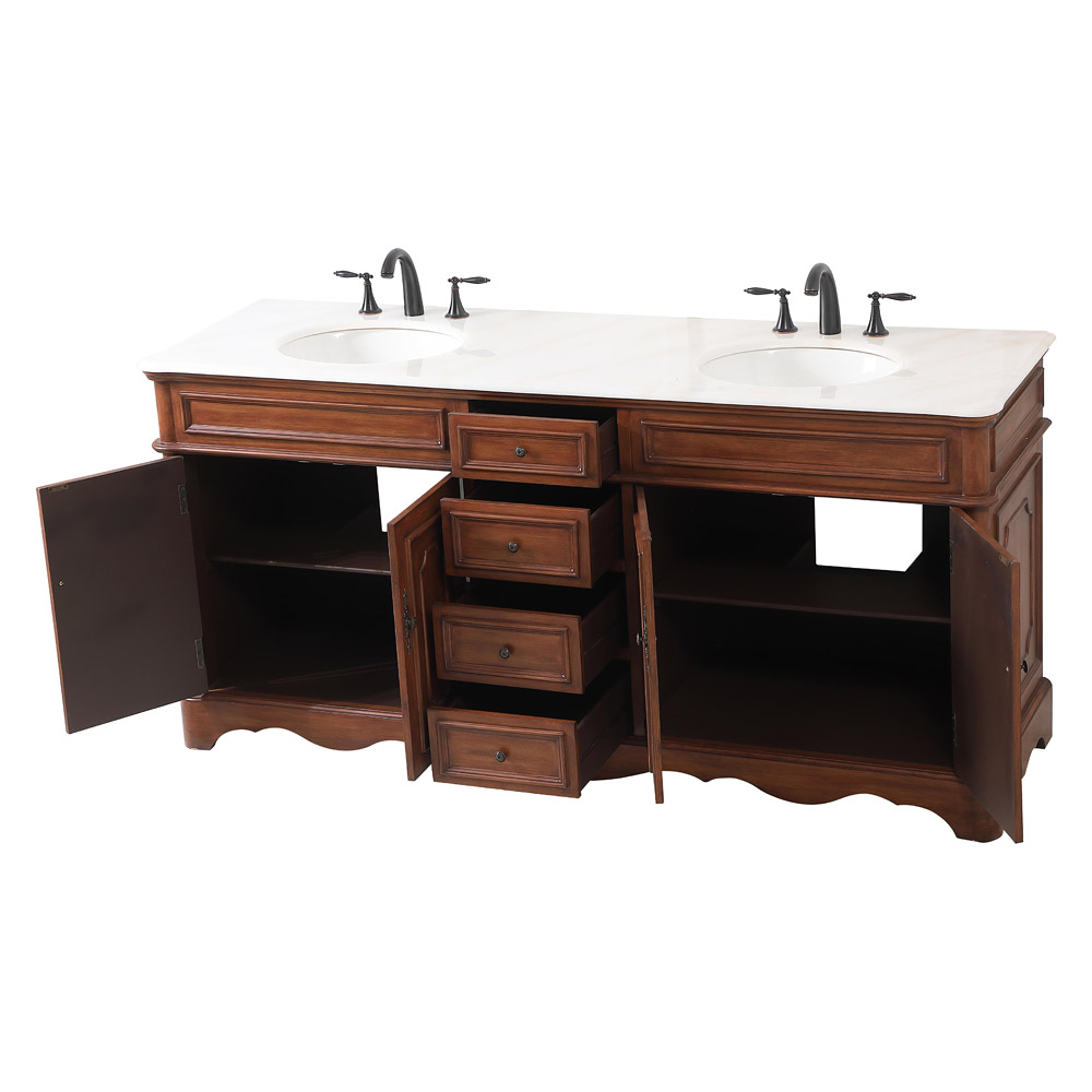 Elegant Bathroom Vanity - Teak (VF30472DTK)