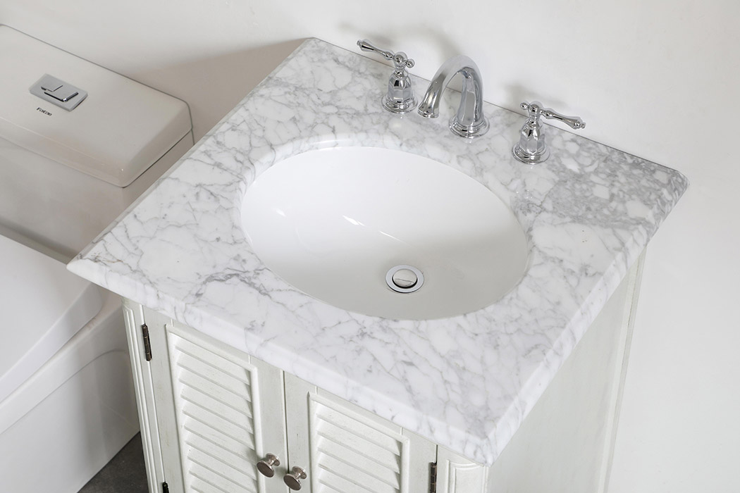 Elegant Bathroom Vanity - Antique White, L 24" (VF30524AW)