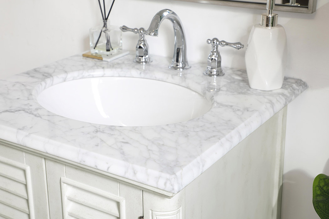 Elegant Bathroom Vanity - Antique White, L 24" (VF30524AW)