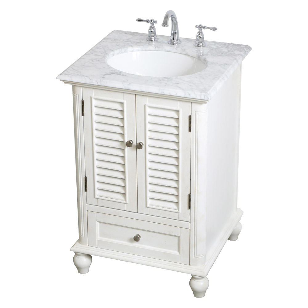 Elegant Bathroom Vanity - Antique White, L 24" (VF30524AW)