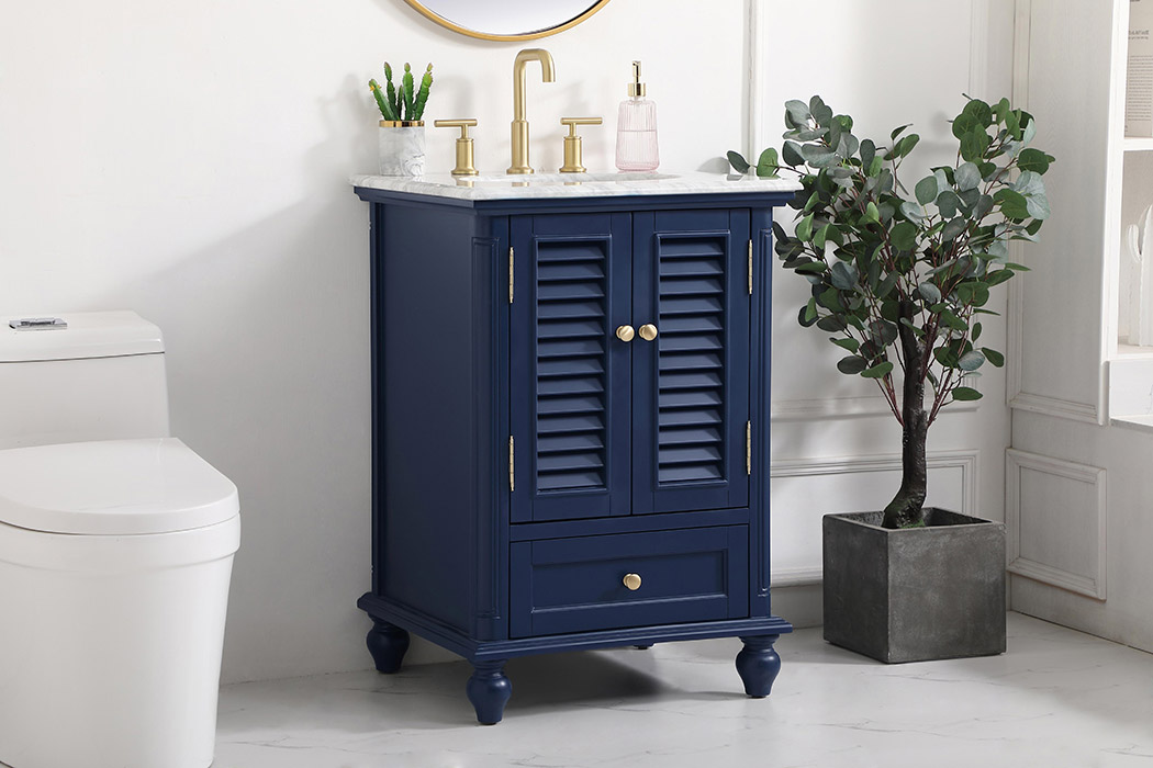 Elegant Bathroom Vanity - Blue, L 24" (VF30524BL)