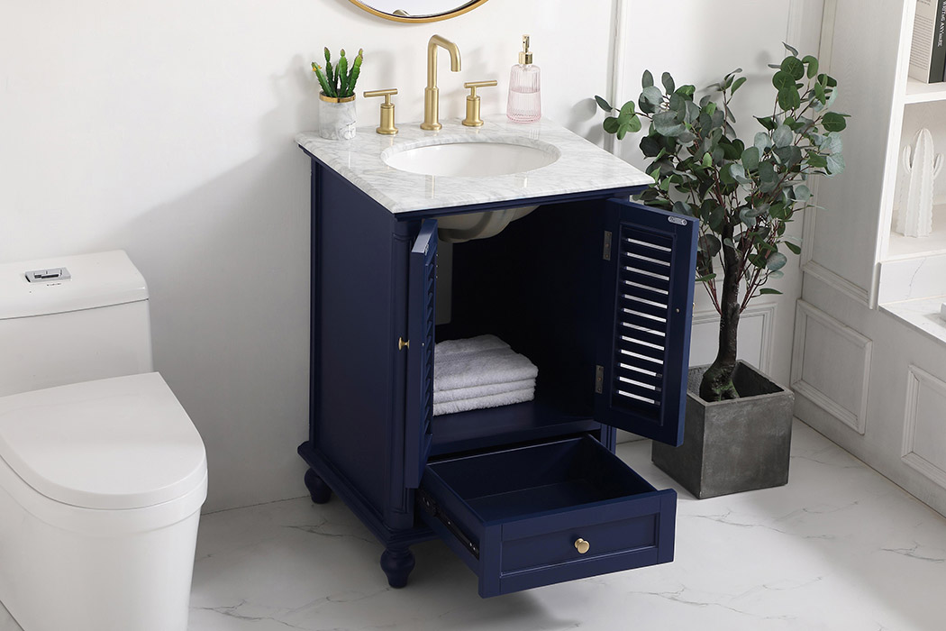 Elegant Bathroom Vanity - Blue, L 24" (VF30524BL)