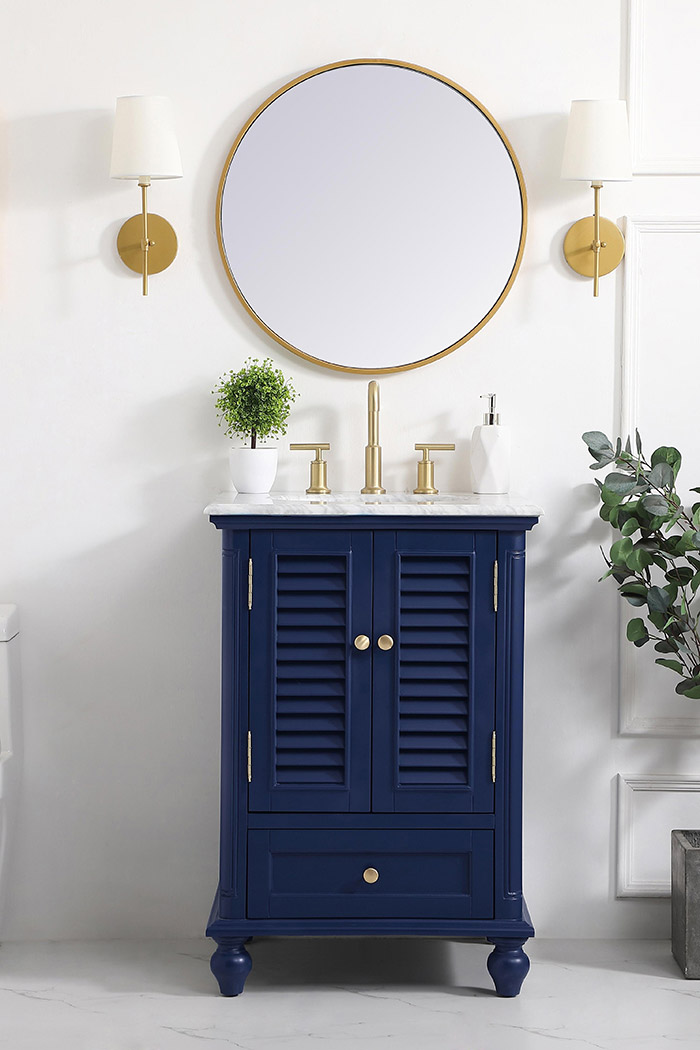 Elegant Bathroom Vanity - Blue, L 24" (VF30524BL)