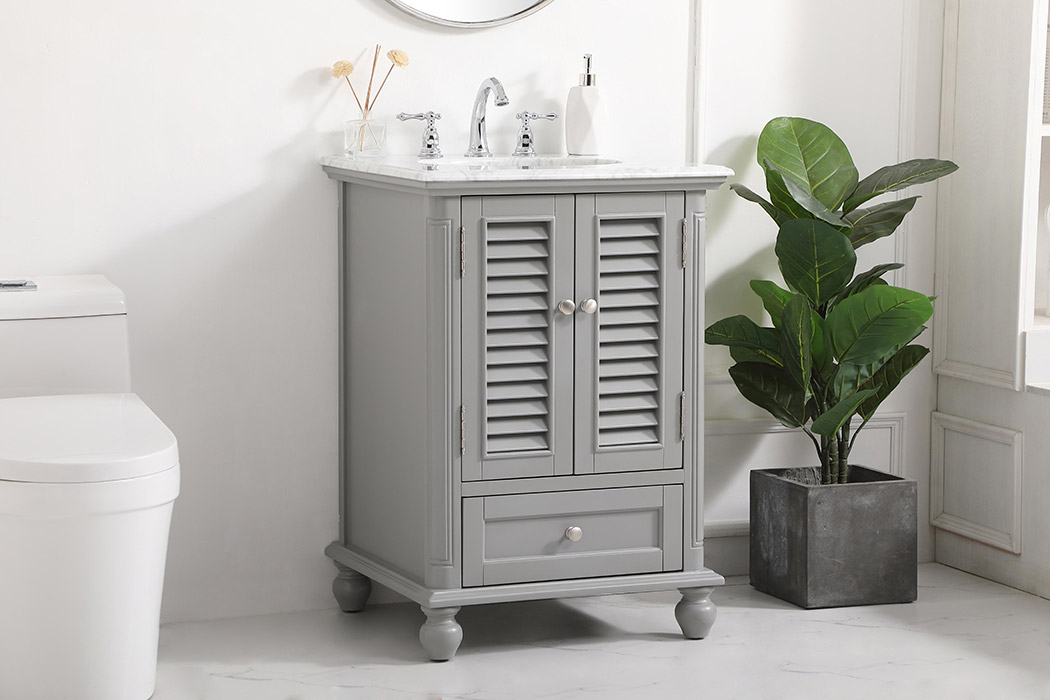 Elegant Bathroom Vanity - Gray, L 24" (VF30524GR)