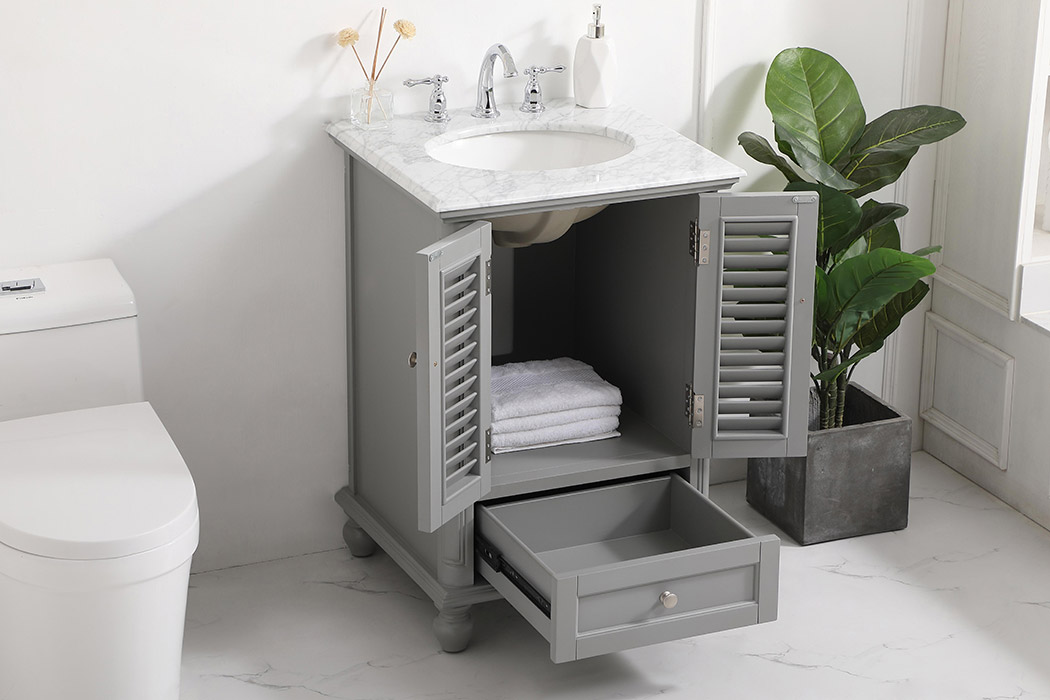 Elegant Bathroom Vanity - Gray, L 24" (VF30524GR)