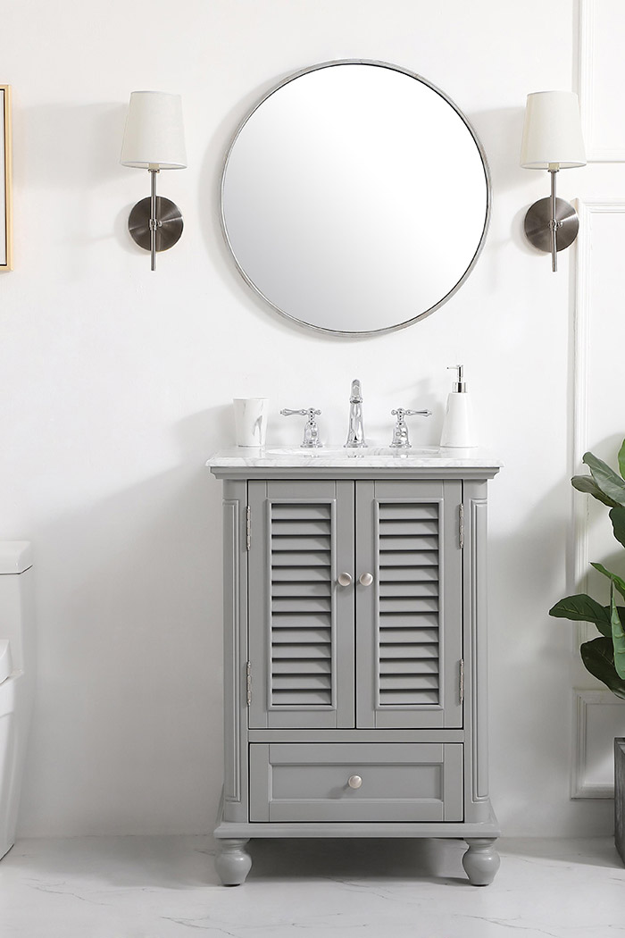 Elegant Bathroom Vanity - Gray, L 24" (VF30524GR)