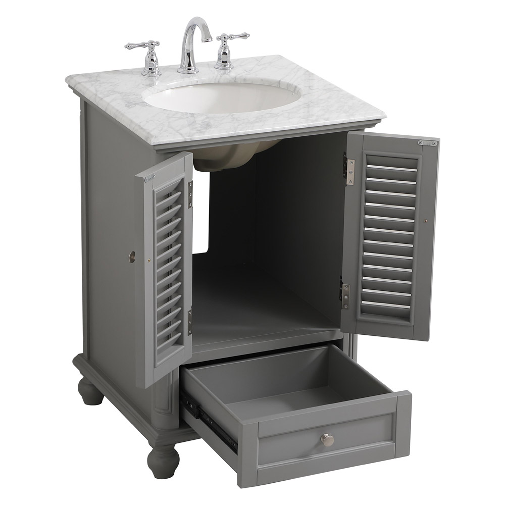 Elegant Bathroom Vanity - Gray, L 24" (VF30524GR)