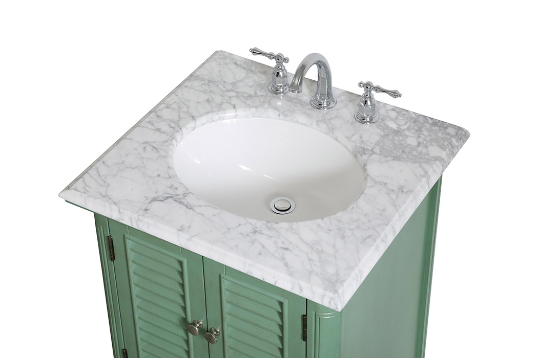 Elegant Bathroom Vanity - Vintage Mint, L 24" (VF30524VM)