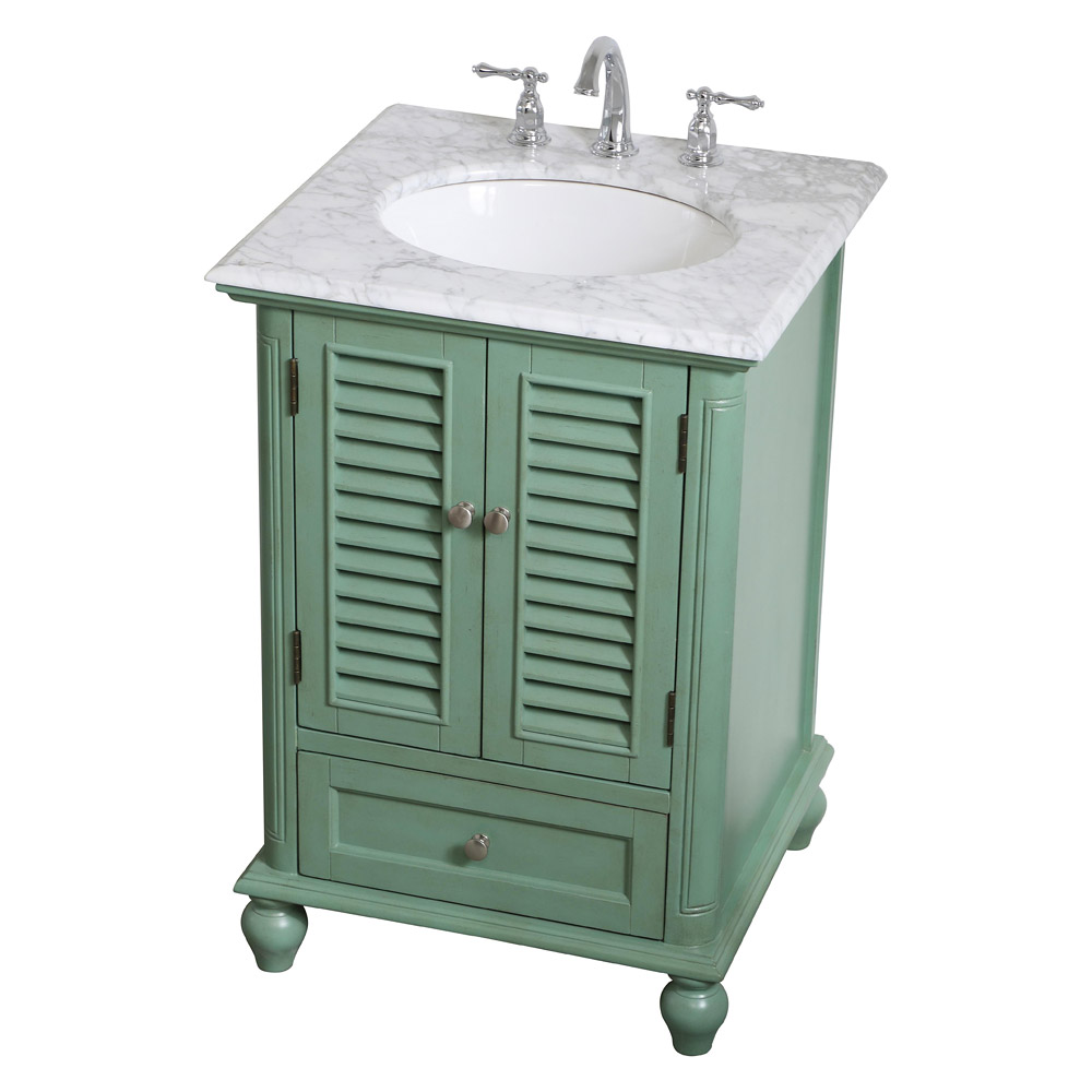 Elegant Bathroom Vanity - Vintage Mint, L 24" (VF30524VM)