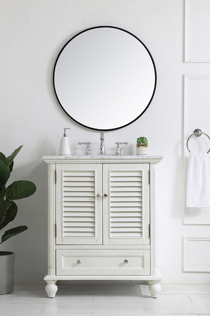 Elegant Bathroom Vanity - Antique White, L 30" (VF30530AW)