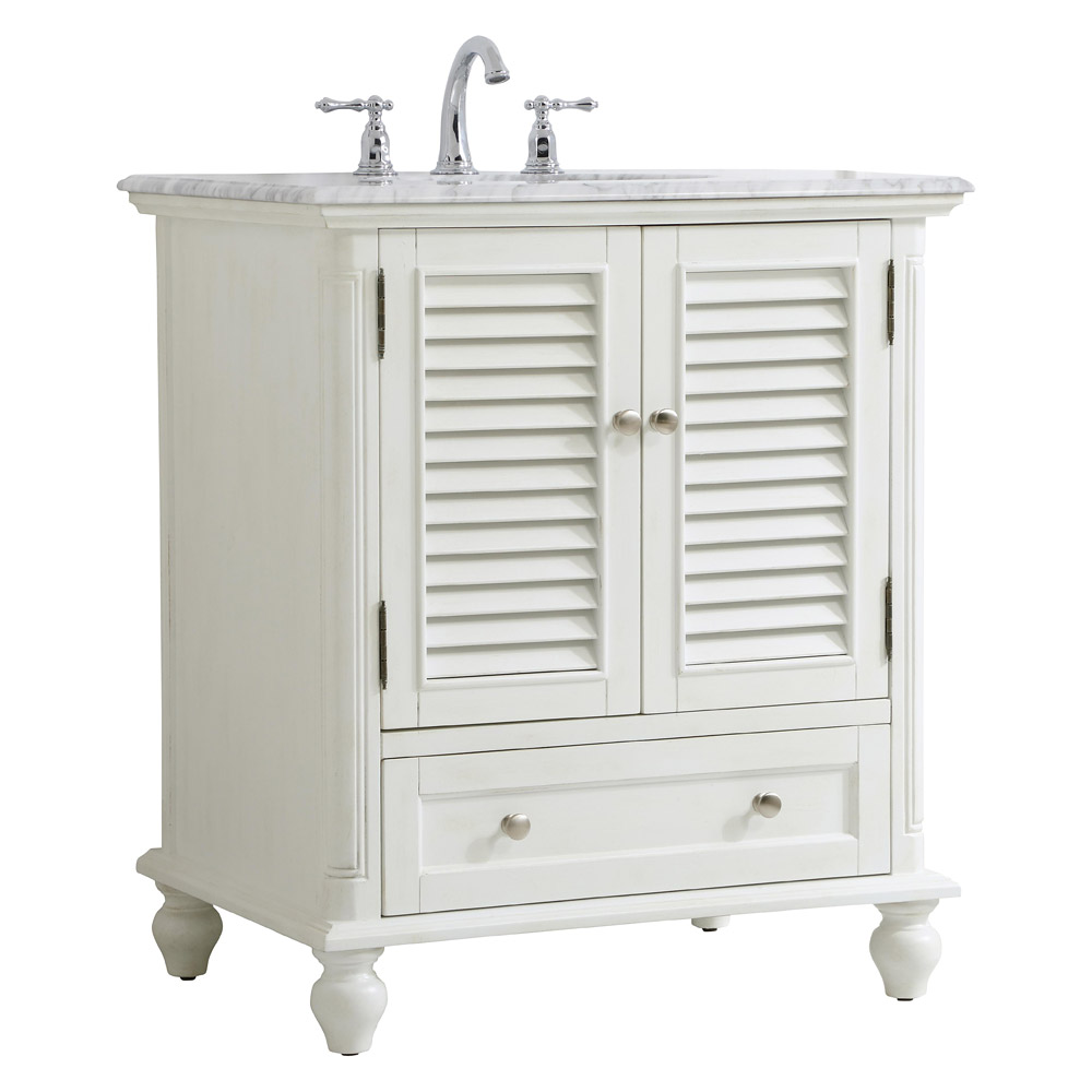 Elegant Bathroom Vanity - Antique White, L 30" (VF30530AW)