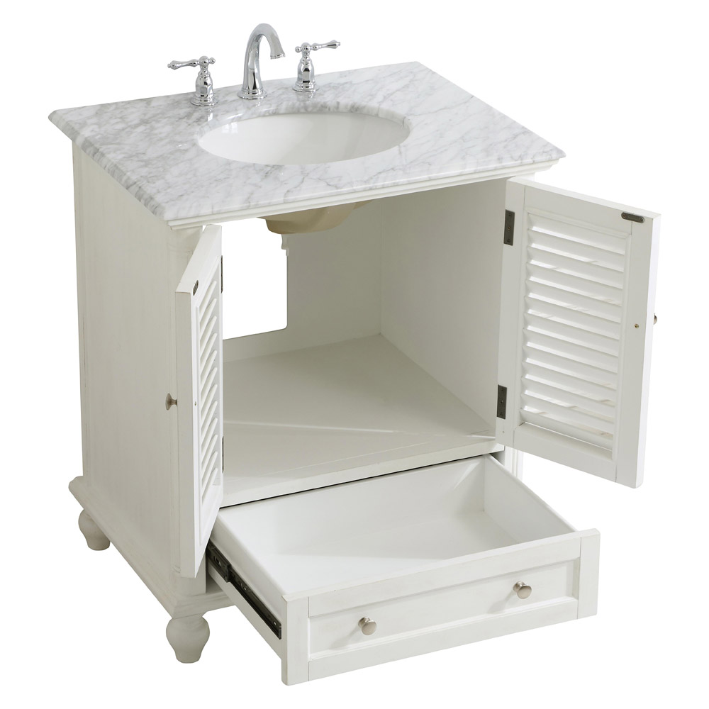 Elegant Bathroom Vanity - Antique White, L 30" (VF30530AW)