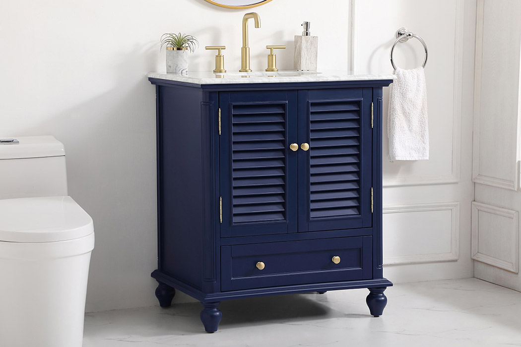 Elegant Bathroom Vanity - Blue, L 30" (VF30530BL)