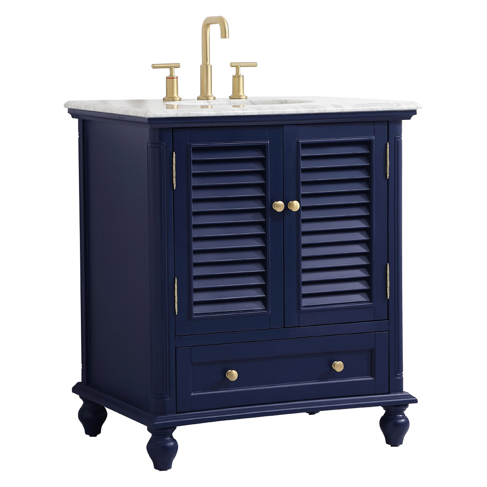 Elegant Bathroom Vanity - Blue, L 30" (VF30530BL)