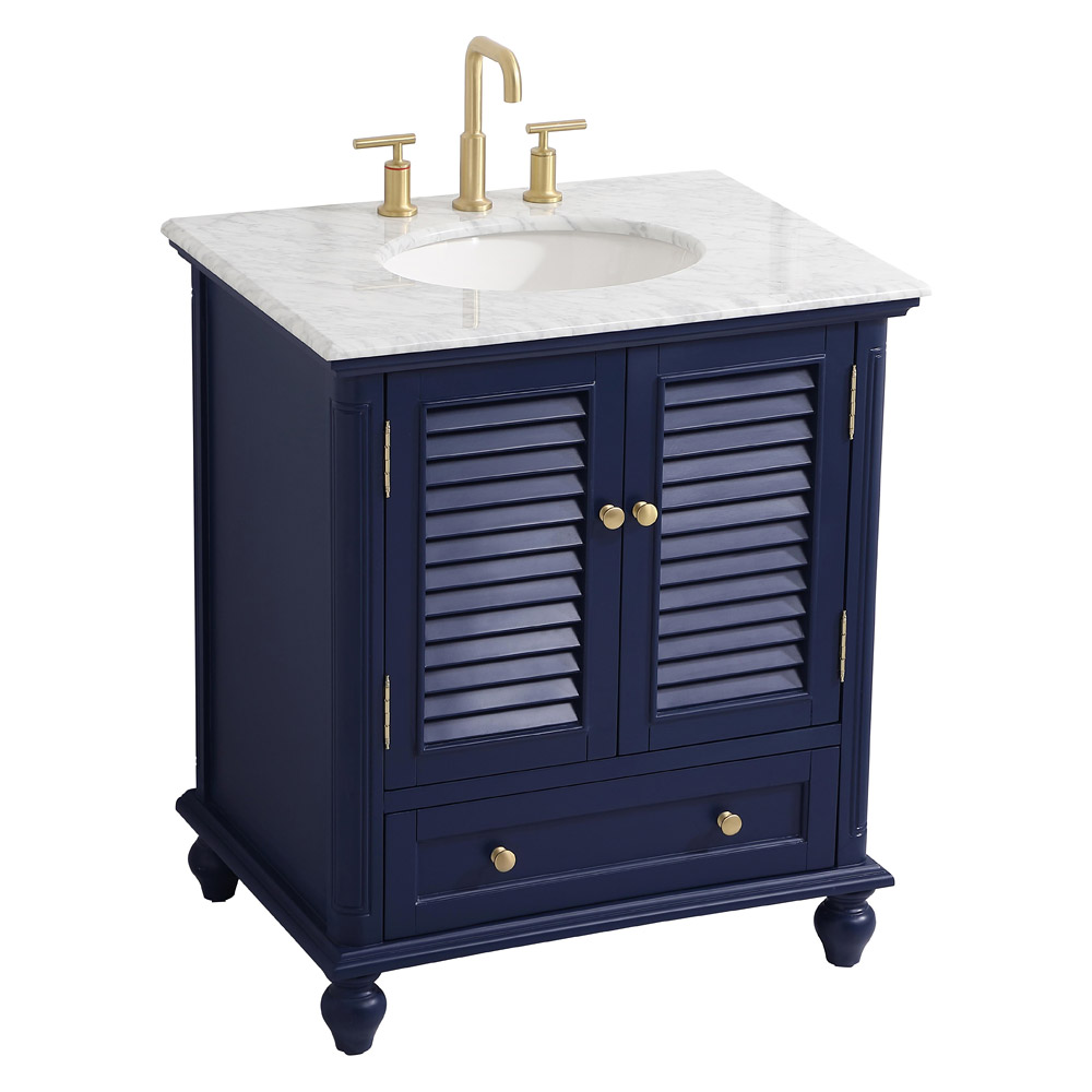 Elegant Bathroom Vanity - Blue, L 30" (VF30530BL)