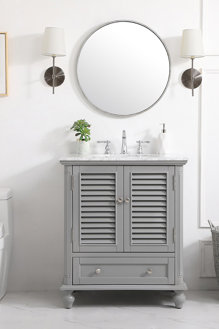 Elegant Bathroom Vanity - Gray, L 30" (VF30530GR)