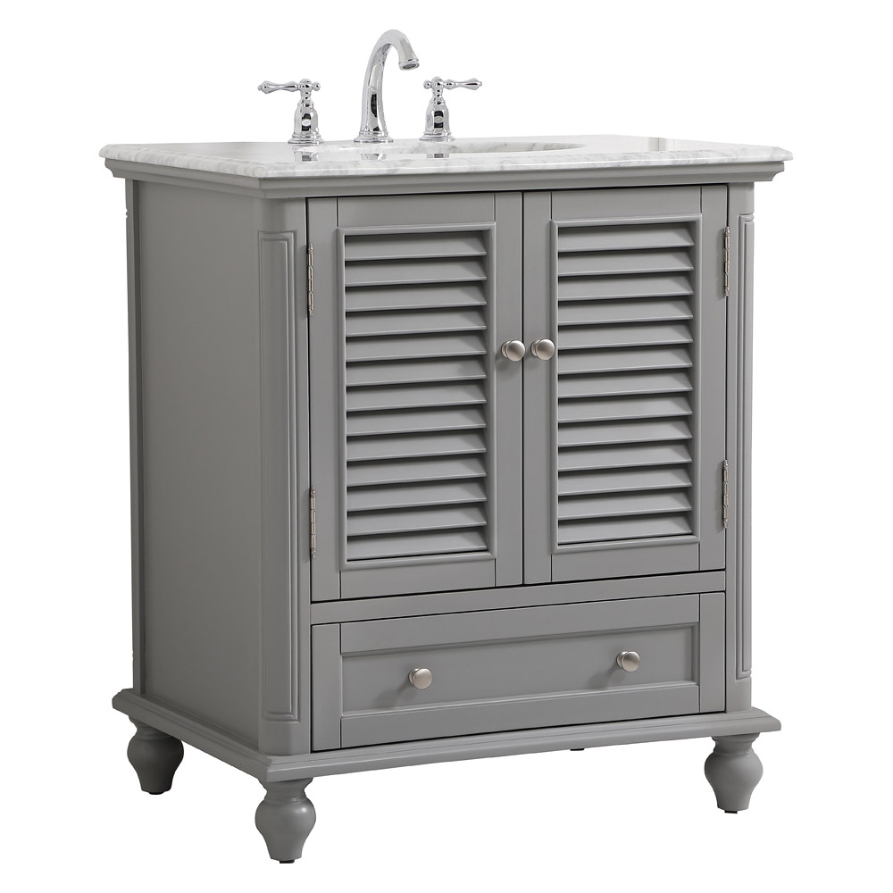 Elegant Bathroom Vanity - Gray, L 30" (VF30530GR)