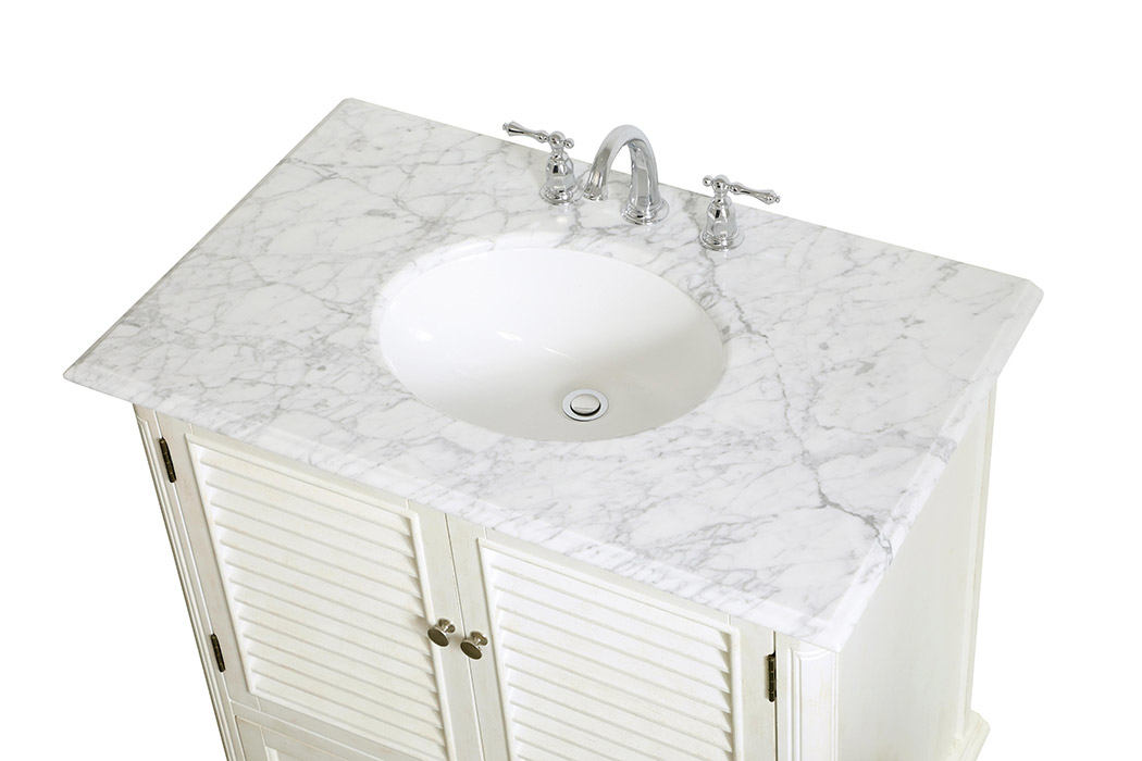 Elegant Bathroom Vanity - Antique White, L 36" (VF30536AW)