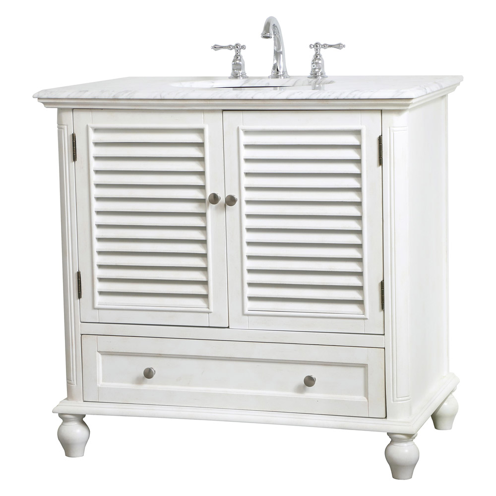 Elegant Bathroom Vanity - Antique White, L 36" (VF30536AW)