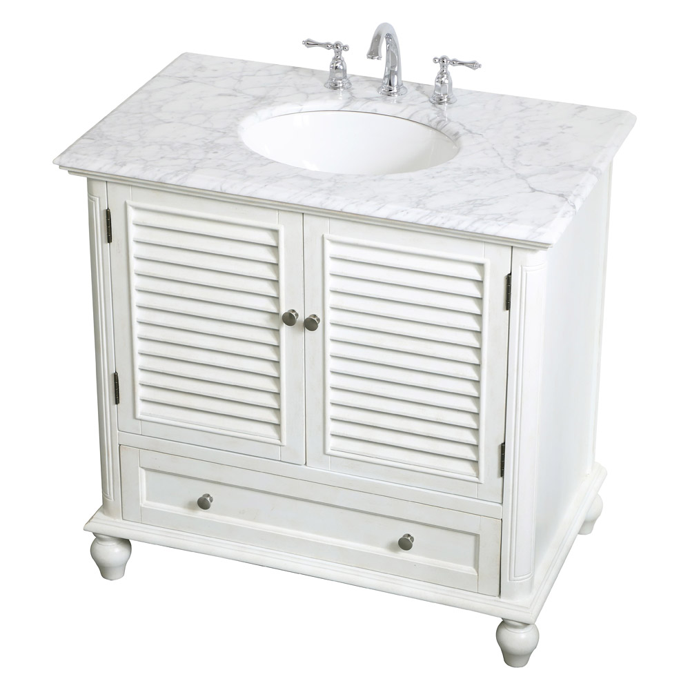 Elegant Bathroom Vanity - Antique White, L 36" (VF30536AW)