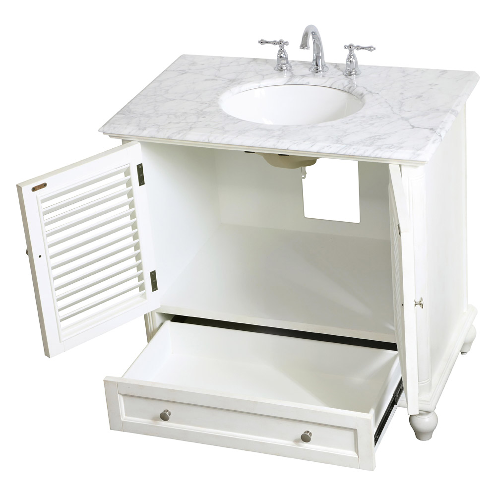 Elegant Bathroom Vanity - Antique White, L 36" (VF30536AW)