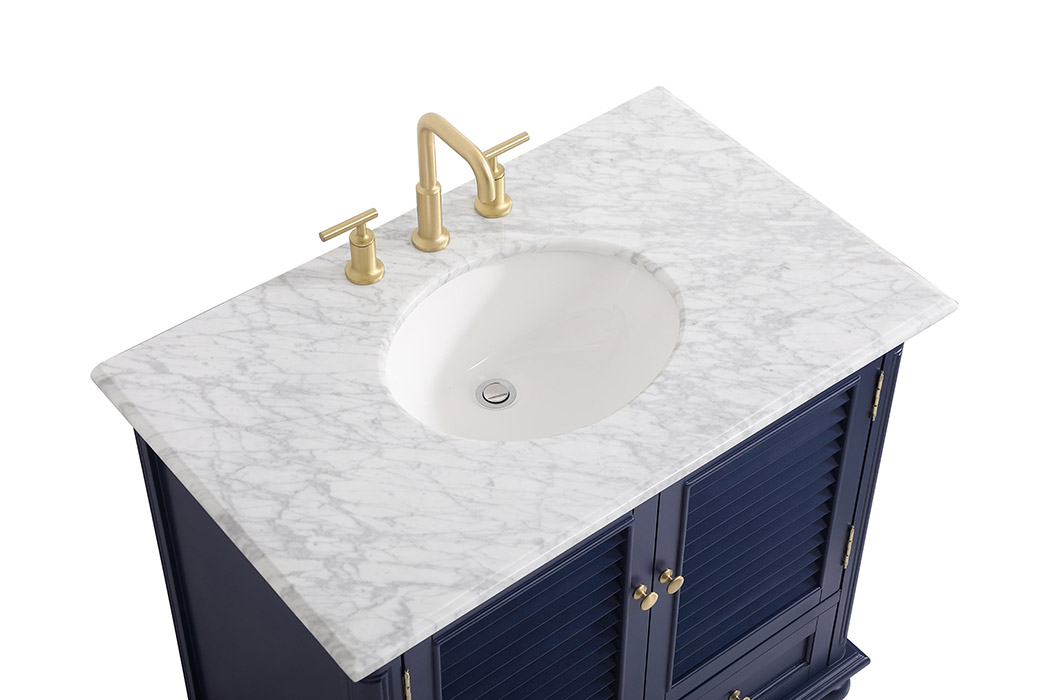 Elegant Bathroom Vanity - Blue, L 36" (VF30536BL)