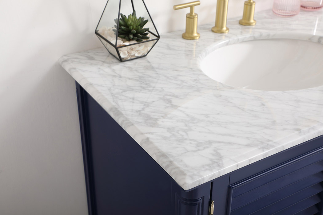 Elegant Bathroom Vanity - Blue, L 36" (VF30536BL)