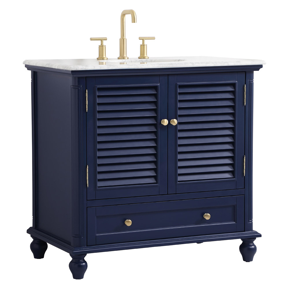 Elegant Bathroom Vanity - Blue, L 36" (VF30536BL)