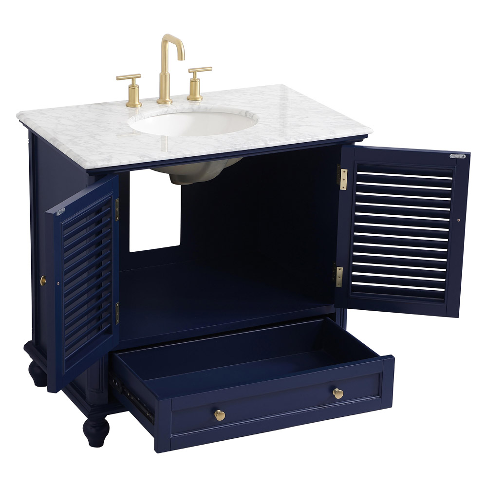 Elegant Bathroom Vanity - Blue, L 36" (VF30536BL)