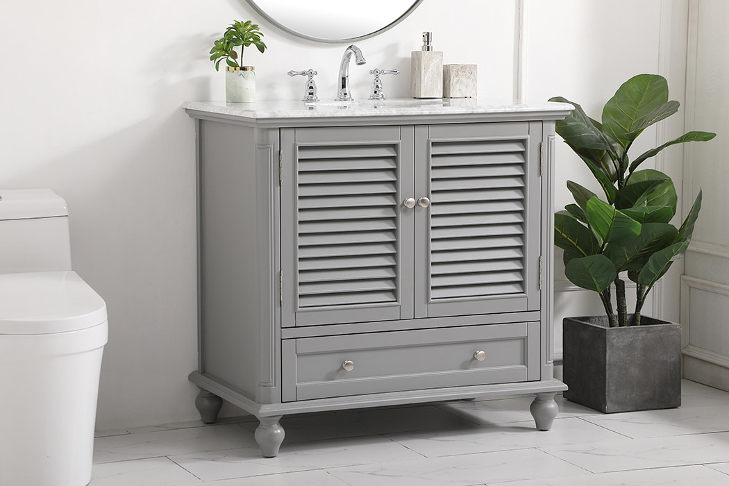 Elegant Bathroom Vanity - Gray, L 36" (VF30536GR)