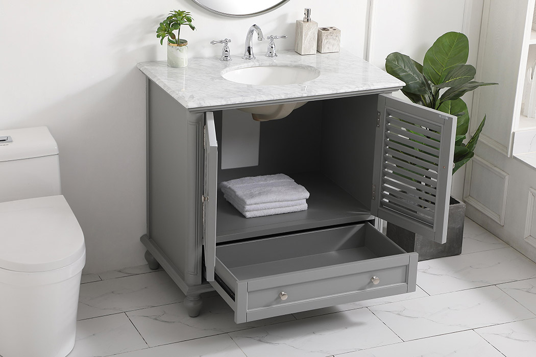 Elegant Bathroom Vanity - Gray, L 36" (VF30536GR)