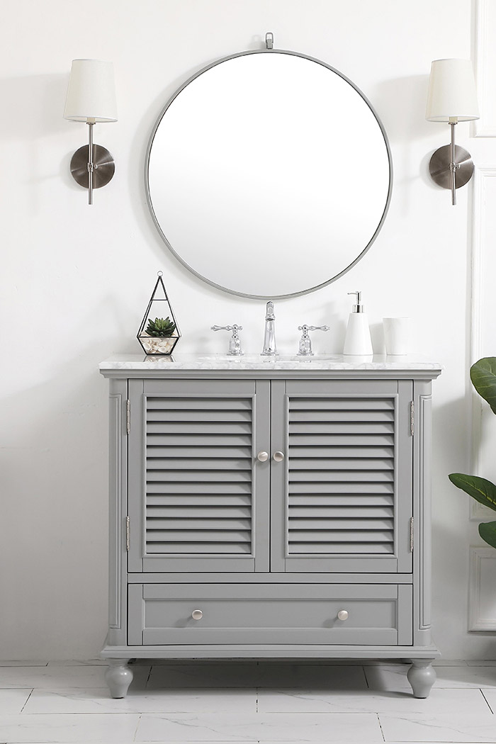 Elegant Bathroom Vanity - Gray, L 36" (VF30536GR)