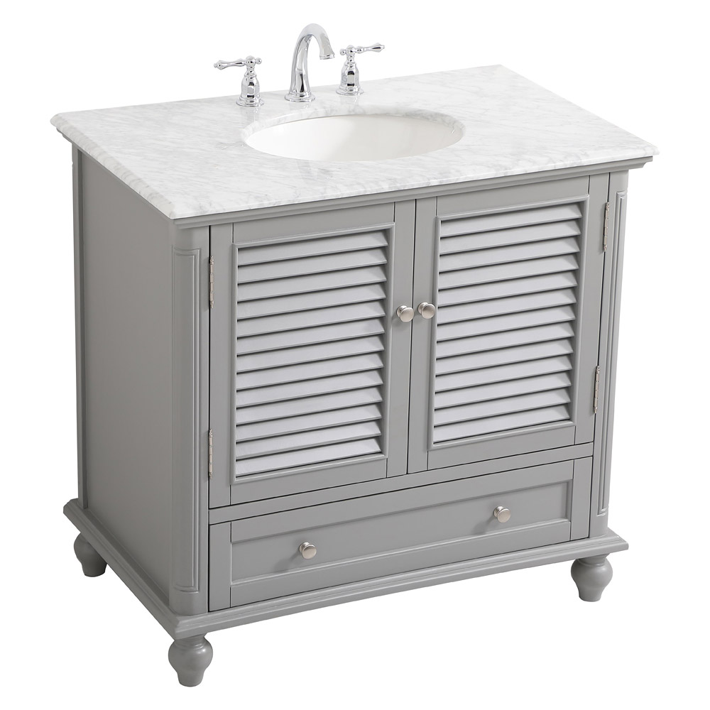 Elegant Bathroom Vanity - Gray, L 36" (VF30536GR)