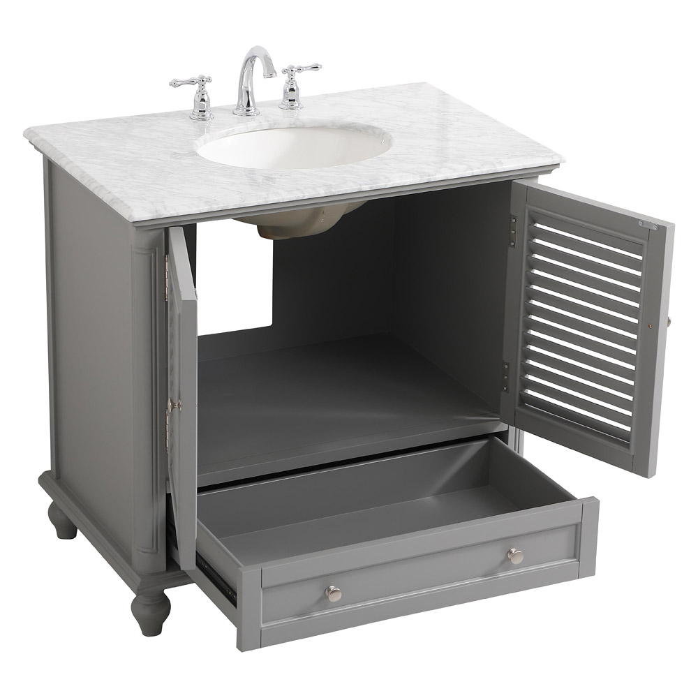 Elegant Bathroom Vanity - Gray, L 36" (VF30536GR)