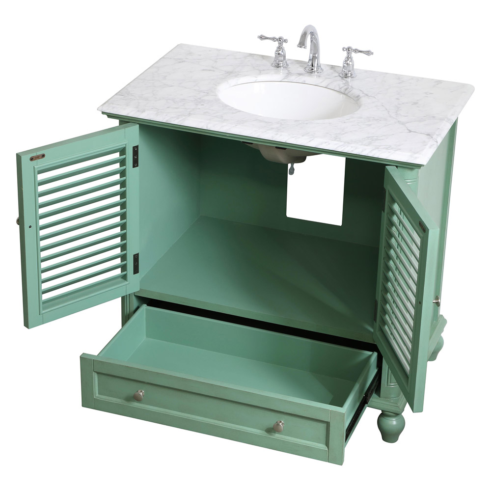 Elegant Bathroom Vanity - Vintage Mint, L 36" (VF30536VM)