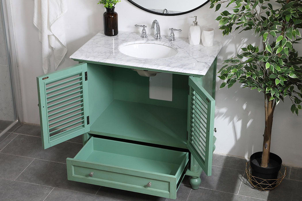 Elegant Bathroom Vanity - Vintage Mint, L 36" (VF30536VM)