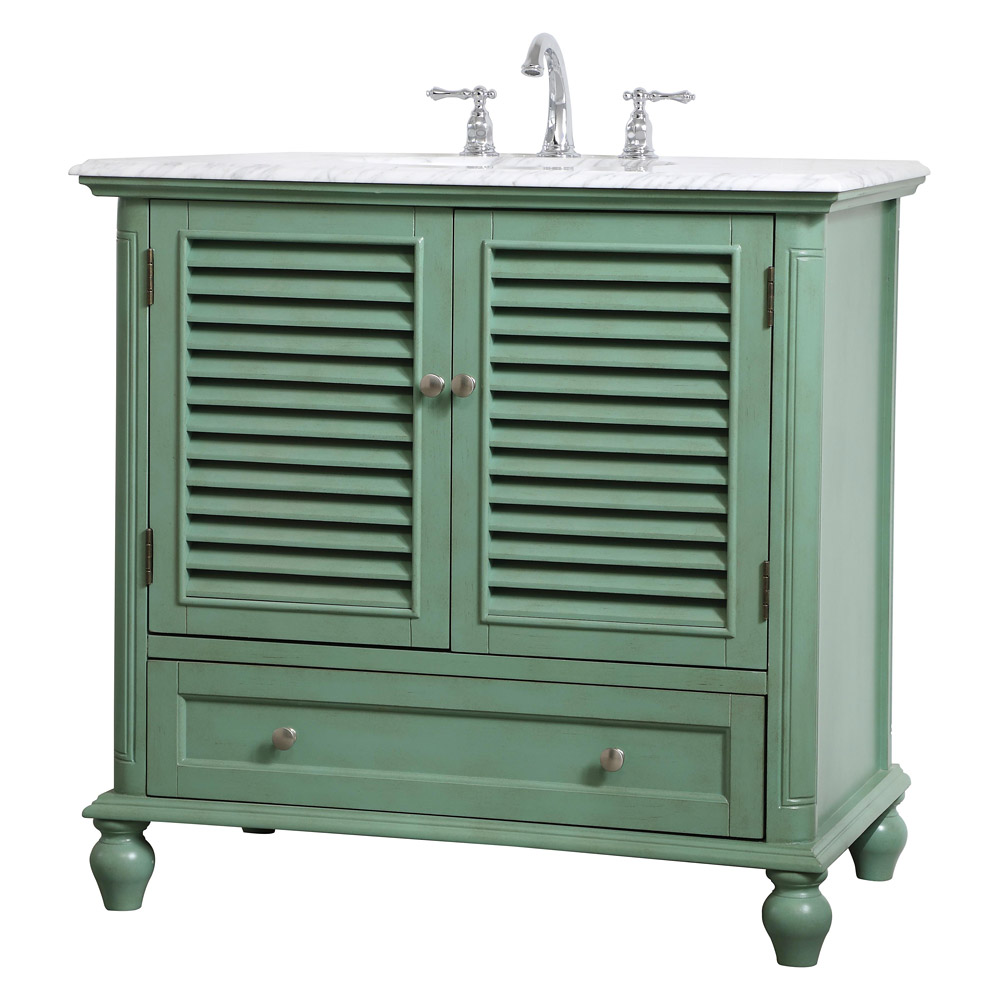 Elegant Bathroom Vanity - Vintage Mint, L 36" (VF30536VM)