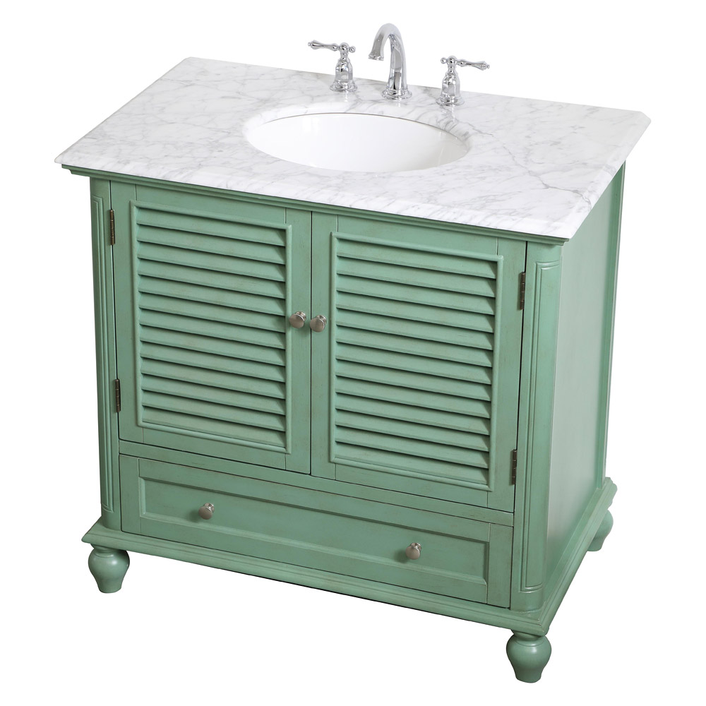 Elegant Bathroom Vanity - Vintage Mint, L 36" (VF30536VM)