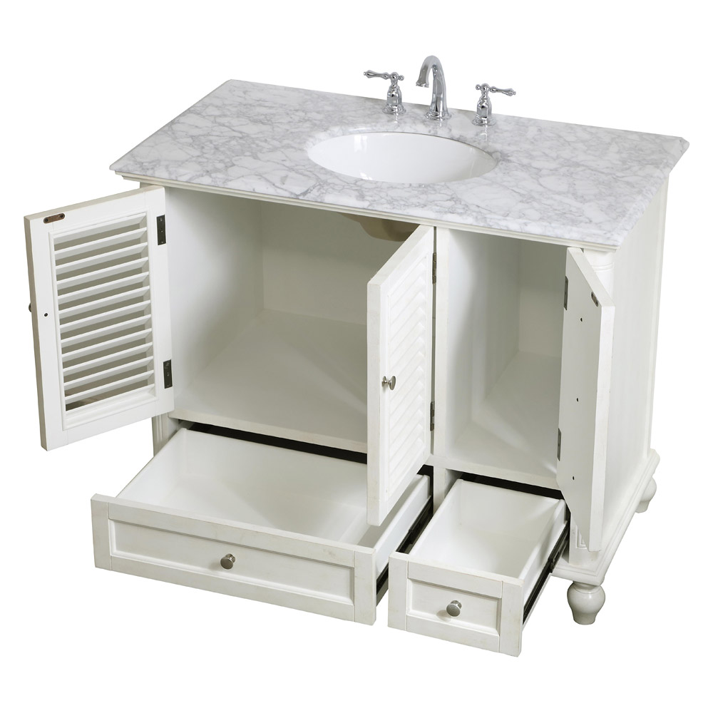 Elegant Bathroom Vanity - Antique White (VF30542AW)