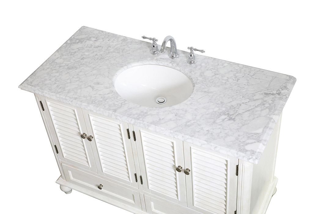 Elegant Bathroom Vanity - Antique White (VF30548AW)