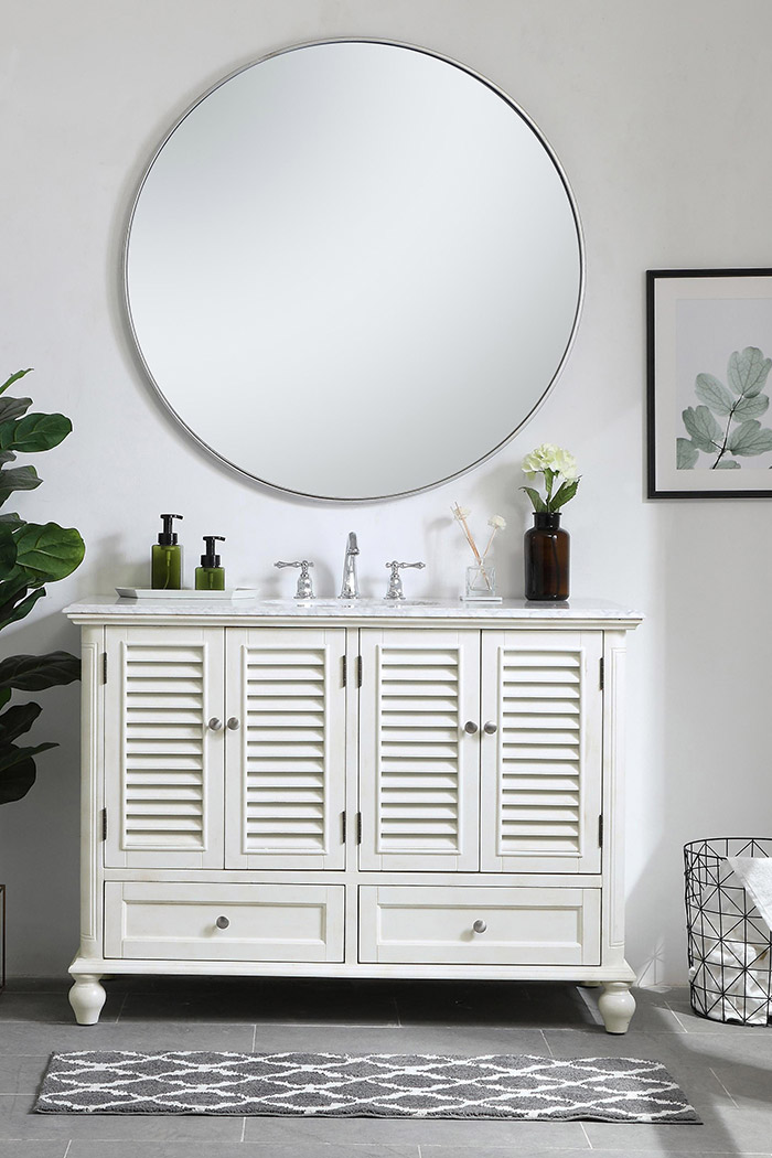 Elegant Bathroom Vanity - Antique White (VF30548AW)