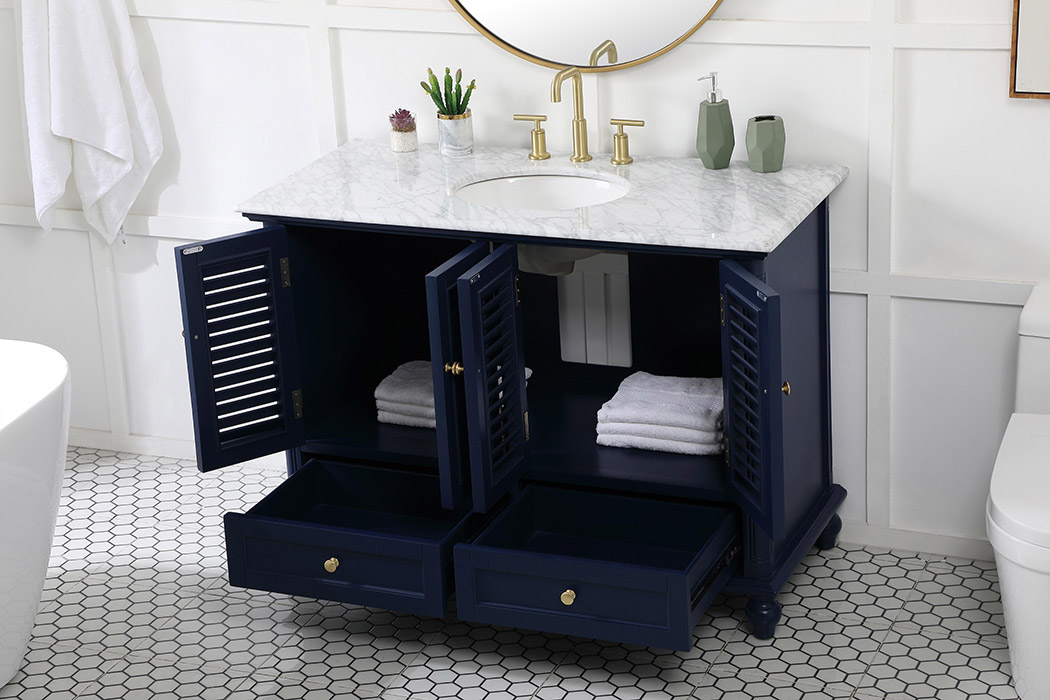 Elegant Bathroom Vanity - Blue (VF30548BL)