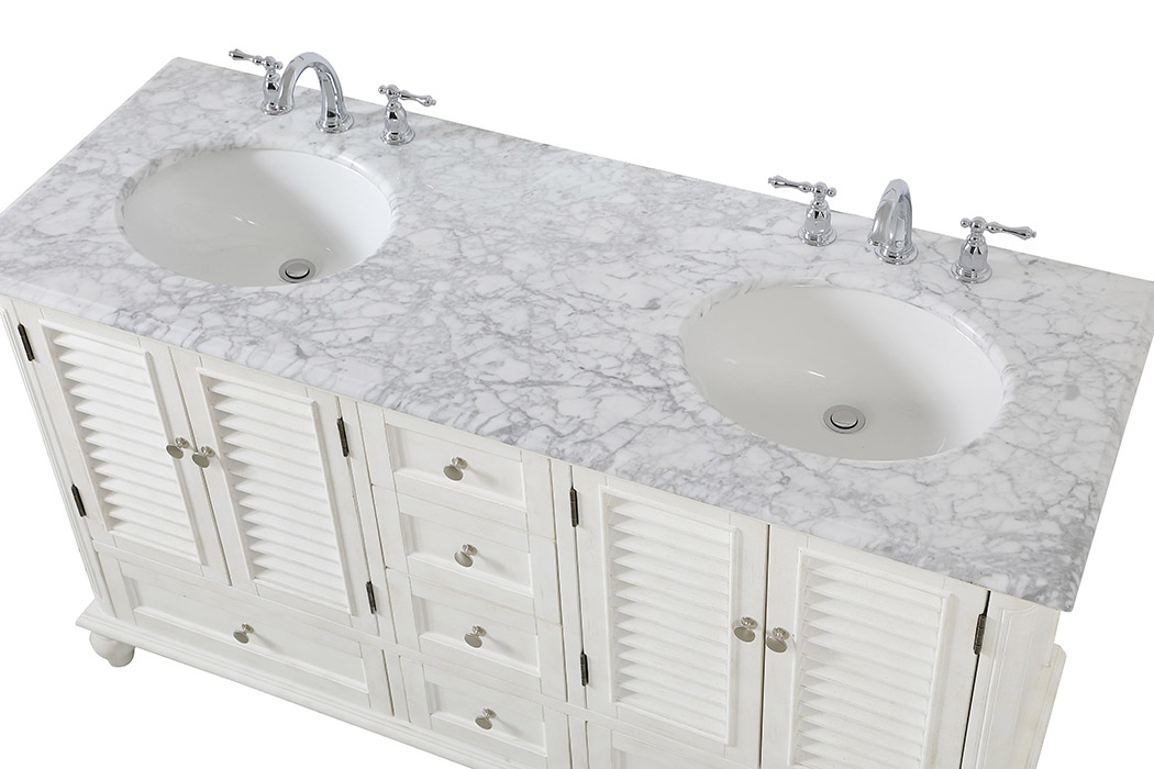 Elegant Bathroom Vanity - Antique White (VF30560DAW)