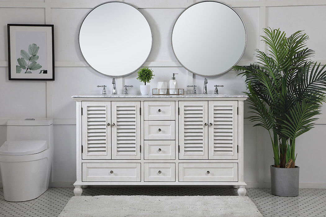 Elegant Bathroom Vanity - Antique White (VF30560DAW)