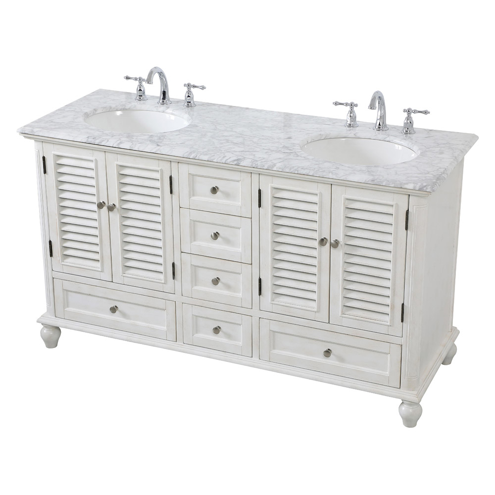 Elegant Bathroom Vanity - Antique White (VF30560DAW)