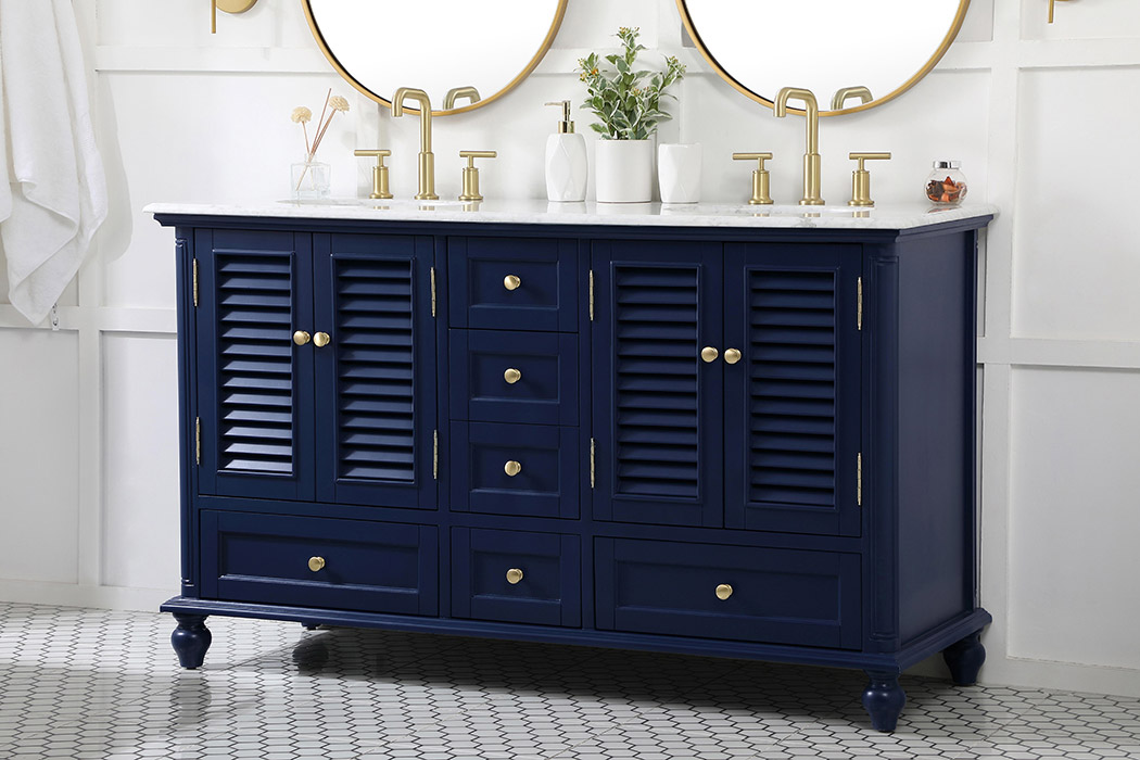 Elegant Bathroom Vanity - Blue (VF30560DBL)