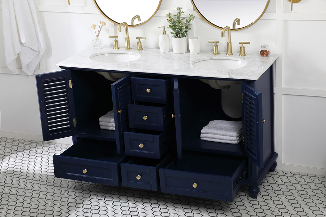 Elegant Bathroom Vanity - Blue (VF30560DBL)